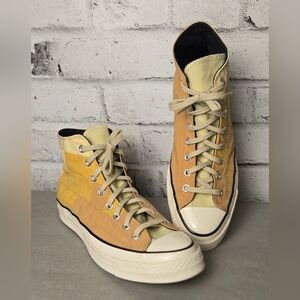 Converse Chuck 70 Hi Patchwork Mustard Egret Sneakers Size 9.5